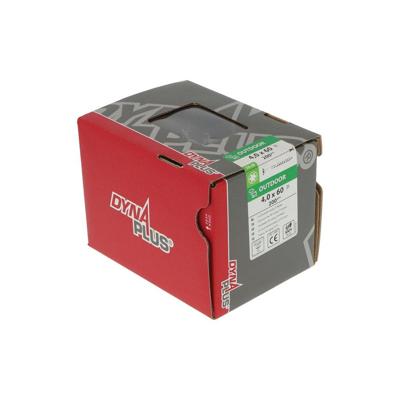 Dynaplus Unischroef/Spaanplaatschroef Ar-Coating Platkop Deeldraad Torx TX20 4.0X60/35 | 200 stuks - 0281.08.26001