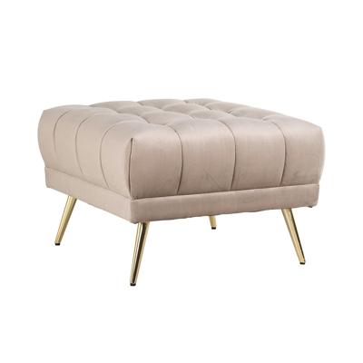 Richmond Hocker 'Huxley' Velvet, kleur Khaki