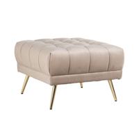 Richmond Hocker 'Huxley' Velvet, kleur Khaki - thumbnail