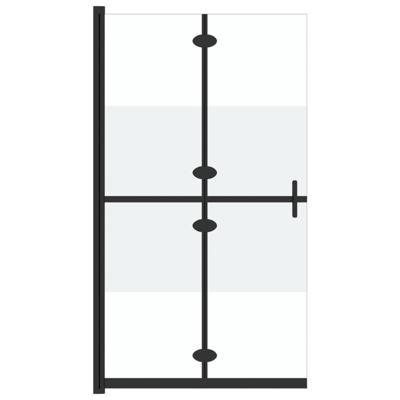 Inloopdouchewand inklapbaar 90x190 cm ESG-glas halfmat