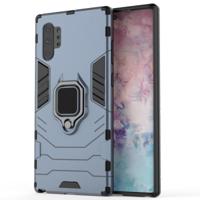 PC + TPU schokbestendige beschermhoes met magnetische ring houder voor Samsung Galaxy Note10Pro (marineblauw) - thumbnail