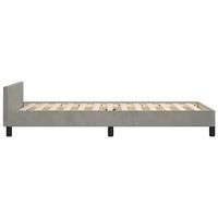Bedframe zonder matras 90x190 cm fluweel lichtgrijs - thumbnail