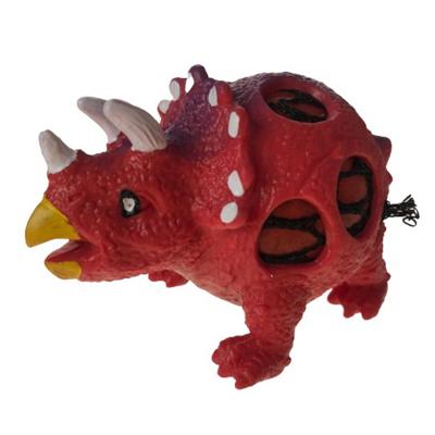 DinoWorld knijpfiguur dinosaurus jongens 11 cm siliconen rood DinoWorld knijpfiguur dinosaurus jongens 11 cm siliconen rood
