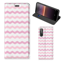 Sony Xperia 10 II Hoesje met Magneet Waves Roze - thumbnail