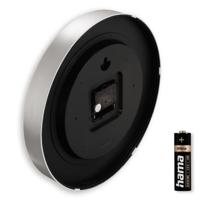 Hama Wandklok Sicilië Tikt Niet 30 cm Zwart/Zilver - thumbnail