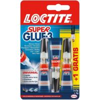 Loctite secondelijm Super Glue Universal, 2 + 1 gratis, op blister - thumbnail