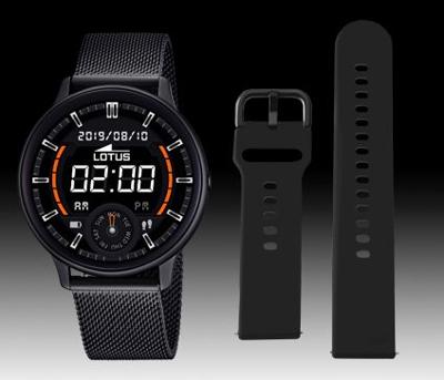 Horlogeband Lotus 50016/1 / BC11194 Rubber Zwart