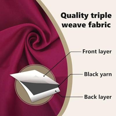 VidaXL Zwart-out gordijnen met ringen 2 pcs wijnrood 245 x 140 cm