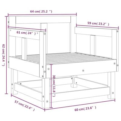 Tuinstoelen 2 st massief grenenhout wit