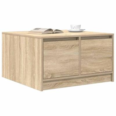Salontafel met lades 70,5x70x40 cm Sonoma eikenkleurig