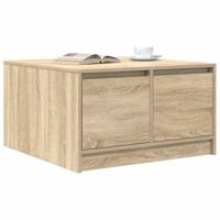 Salontafel met lades 70,5x70x40 cm Sonoma eikenkleurig - thumbnail