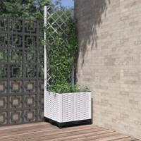 VidaXL Plantenbak met latwerk 40x40x136 cm polypropeen - thumbnail