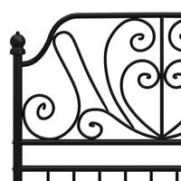 Bedframe metaal zwart 90x200 cm - thumbnail