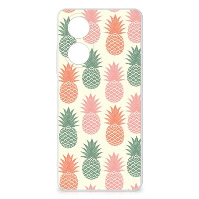OPPO A58 4G | Siliconen Case | Ananas