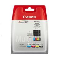 Canon CLI-551 inktcartridge 4 stuk(s) Origineel Normaal rendement Zwart, Cyaan, Magenta, Geel - thumbnail