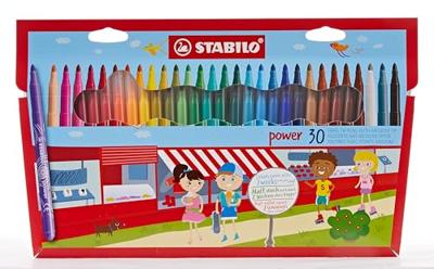 Stabilo power - viltstift - set met 30 stuks - thumbnail