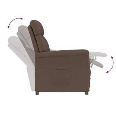 Fauteuil Recliner Bruin Donkerbruin 70.5 x 96.5 x 95 cm Stof