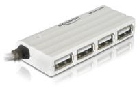 Delock 87445 USB 2.0-hub 4 poorten Wit - thumbnail