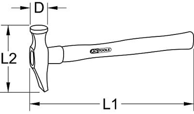 KS Tools 140.4003 Uitbeulhamer, 400 g