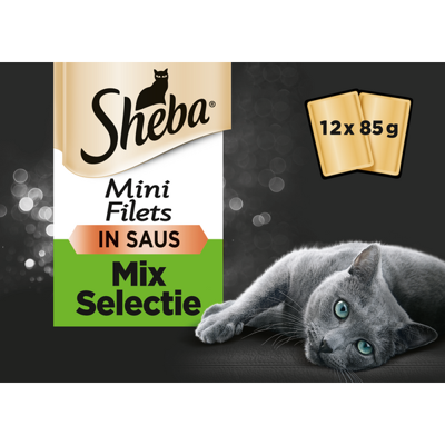 Sheba Mini Filets Selectie van de Chef in saus natvoer kat (zakjes 85 g) 4 x (12 x 85 g) Sheba Mini Filets Selectie van de Chef in saus natvoer kat (zakjes 85 g) 4 x (12 x 85 g)