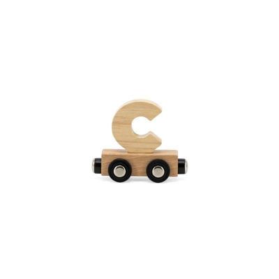 Tryco houten trein letter naturel-C