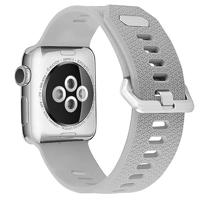 Siliconen bandje met motief - Grijs - Geschikt voor Apple Watch 44mm / 45mm / 46mm / 49mm - thumbnail