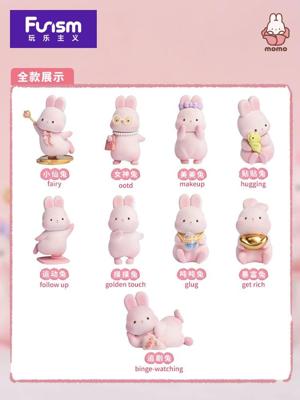 Momo Bunny Daily Series Mini Figures 9 cm Display (9)