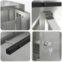 Brievenbus Zwart 30 x 23 x 55 cm Gegalvaniseerd staal - thumbnail