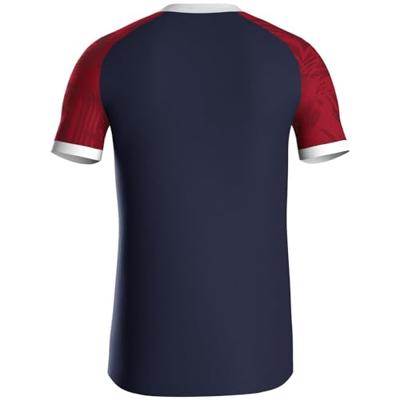 JAKO 4224 Shirt Iconic Km - Navy/Chillrood - 3XL