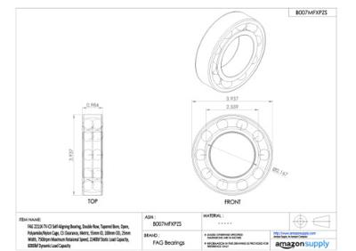 FAG 2211-K-TVH-C3 Pendelkogellager Boordiameter 55 mm Buitendiameter 100 mm Toerental (max.) 6700 omw/min