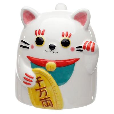 Maneki Neko Gelukskat Ondersteboven Keramiek Mok