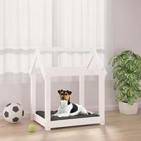 VidaXL Hondenbed 61x50x70 cm massief grenenhout wit - thumbnail