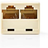 Telecom Netwerksplitter | RJ45 Female - 2x RJ45 Female | Ivoor - thumbnail