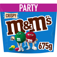 M&M&apos;S Crispy chocolade snoepjes partyzak 675g bij Jumbo - thumbnail