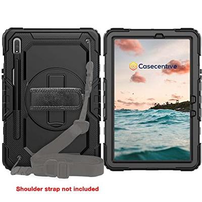 Casecentive Handstrap Pro Hardcase met handvat Galaxy Tab S8 2022 zwart