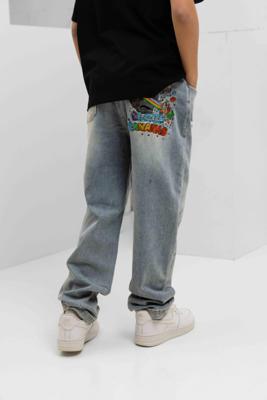 Black Bananas Laser Denim Jeans Kids Lichtblauw - Maat 128 - Kleur: Lichtblauw | Soccerfanshop
