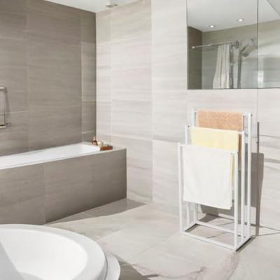 Niceey Handdoekrek Vrijstaand 3 Armen - Metaal - Wit - 86 cm