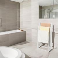 Niceey Handdoekrek Vrijstaand 3 Armen - Metaal - Wit - 86 cm - thumbnail