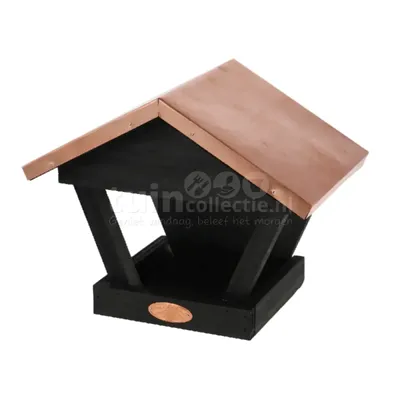 Muurvoedertafel Zwart Koper 22,5cm