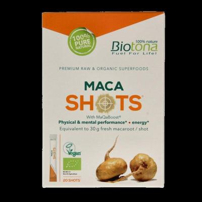 Maca shots 2.2 gram bio 20 Stuks Maca shots 2.2 gram bio 20 Stuks