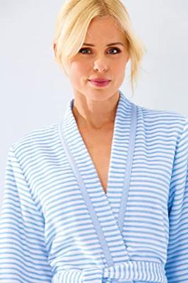 Cawö Cawö Dames Badjas 1214 Mittelblau 40