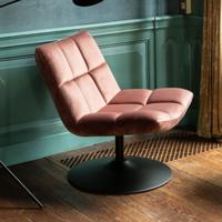 Dutchbone Fauteuil 'Bar' Velvet, kleur Roze - thumbnail