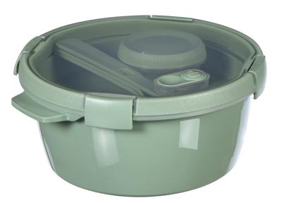 Curver smart to go eco lunchset rond 1,6 liter + bestekset & sauscup