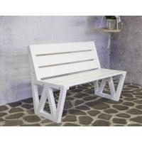 SenS-Line 3-zits Houten tuinbank Dolcis 150 cm - wit - thumbnail