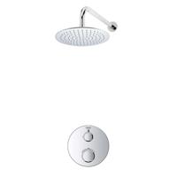 Grohe - Adema Rise Regendoucheset - Inbouw - 1 functie - met Adema Rise hoofddouche 20cm - wandarm 35cm - Grohe Grohtherm inbouwthermostaat - chroom SW236914 sw105953 SW696254 SW720559 - thumbnail