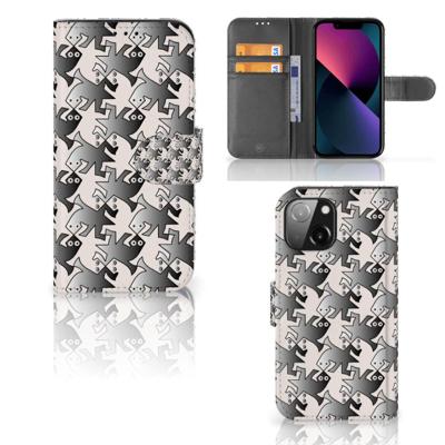 iPhone 13 Mini | Telefoonhoesje | Met pasjeshouder | Salamander Grey iPhone 13 Mini | Telefoonhoesje | Met pasjeshouder | Salamander Grey