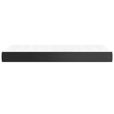 Pocketveringmatras medium 100x200x20 cm kunstleer zwart