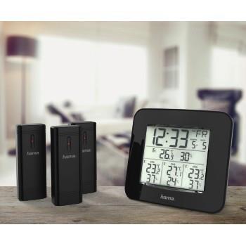 Hama weerstation ews-trio met drie sensoren zwart