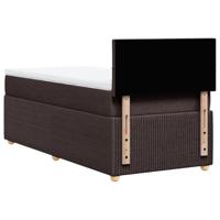 Boxspring met matras stof donkerbruin 80x200 cm - thumbnail
