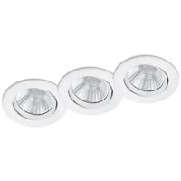 LED Inbouwspot 3-Pack - Dimbaar - Warm Wit 3000K - Ø80mm - Mat Wit - thumbnail
